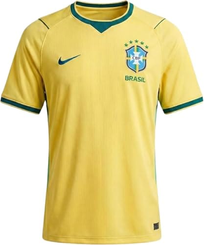 Nike Brasilien Heimtrikot Herren L &ndash; Brazil National Team Fu&szlig;ball Trikot &ndash; WM 2026 World Cup Fan Jersey NK Dri-FIT Stadium Shirt, Canary/Light Menta/Geode Teal